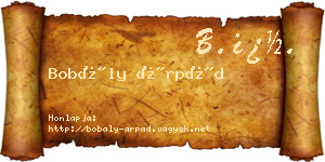 Bobály Árpád névjegykártya